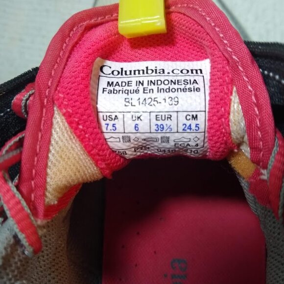 Columbia   size 7.5   Women's Trail Running Shoes   gray+pink - Picture 2 of 10